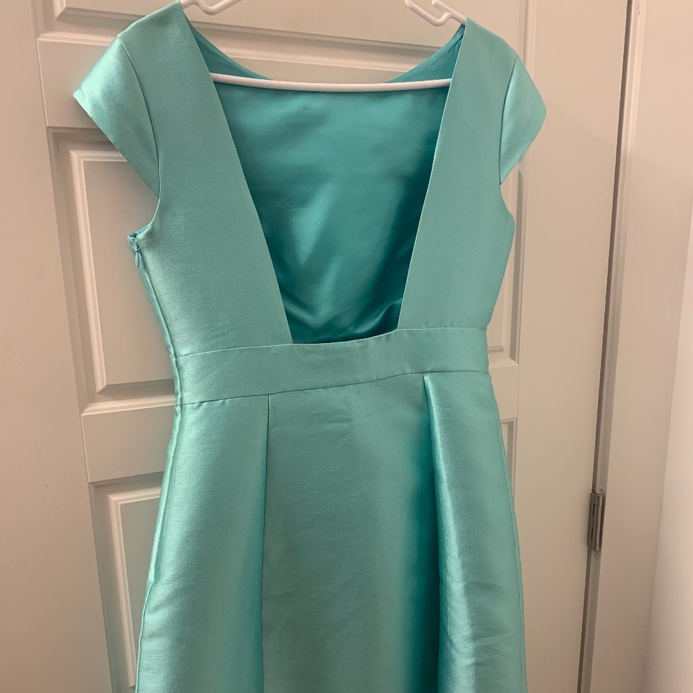 Kate Spade size 8 formal prom robin’s egg blue backless mini short dress A-line